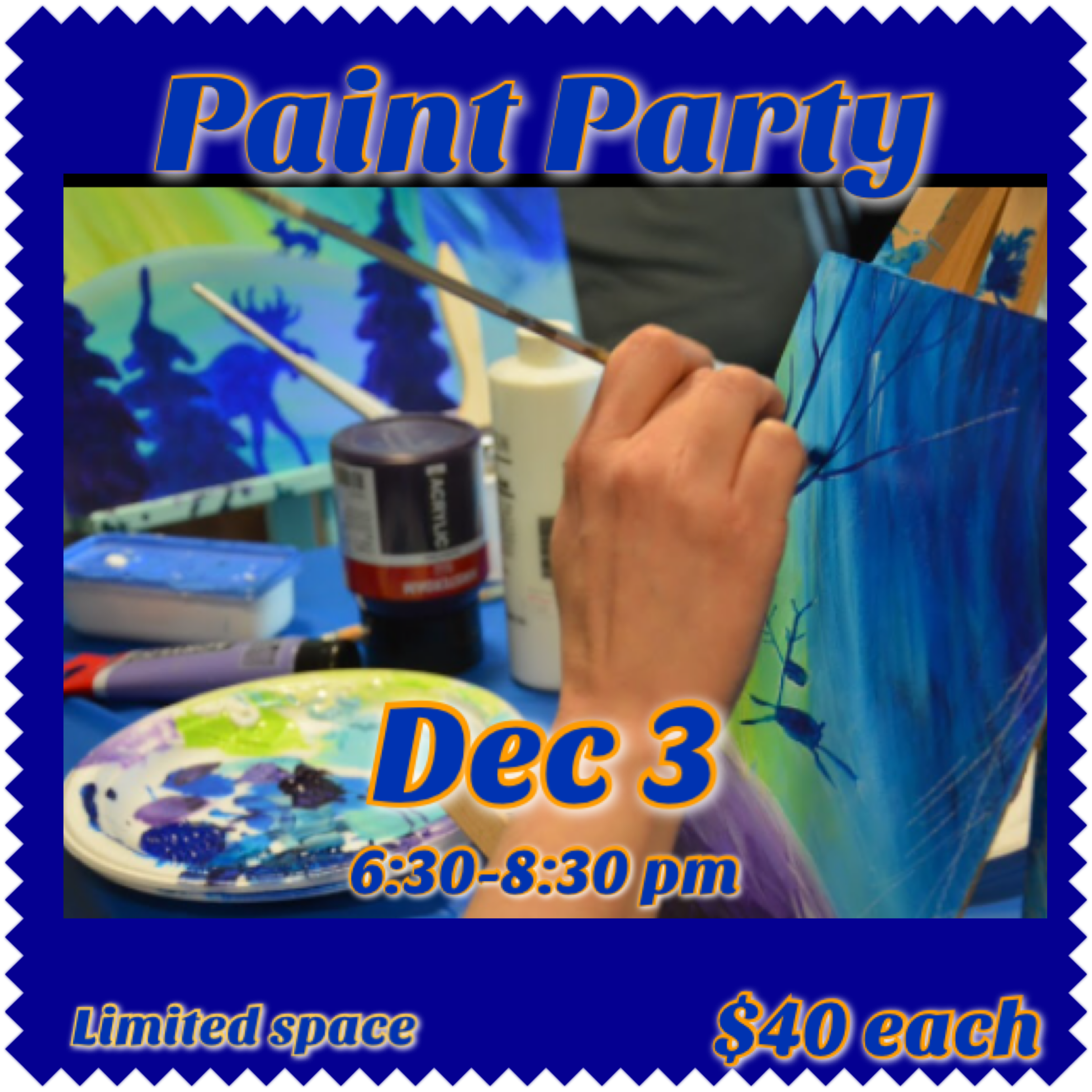 Paint Night Dec 3 at Scona Arts Emporium