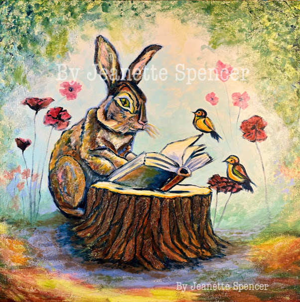 $500. Captivating Story 20" sq