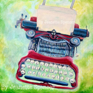 $500. Coronet Chronicles, (typewriter) 20" sq