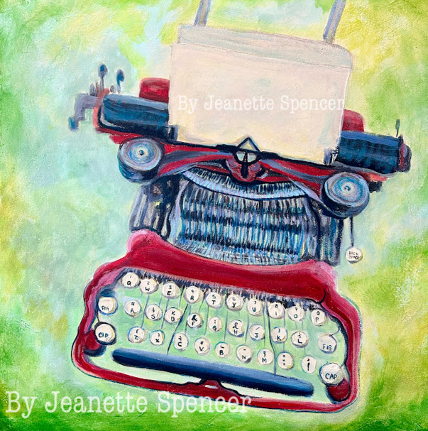 $500. Coronet Chronicles, (typewriter) 20" sq