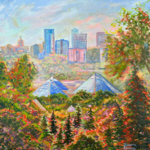 $500.00 Edmonton ,Muttart, View of Rivervalley 20" by 20"