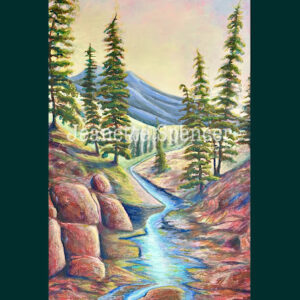 $700. Red Rock Canyon & Mountains 20" x 40" h